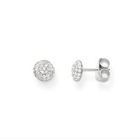 Thomas Sabo Silver Clear Cubic Zirconia Pave Dome Studs H1810-051-14