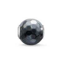 thomas sabo silver faceted black bead k0100 064 5