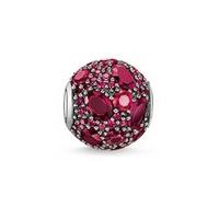Thomas Sabo Silver Red Cubic Zirconia Red Fire Bead K0096-639-10