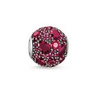 thomas sabo silver red cubic zirconia red fire bead k0096 639 10