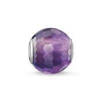 thomas sabo silver faceted amethyst bead k0089 163 13