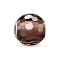 thomas sabo silver faceted smokey quartz bead k0082 031 2