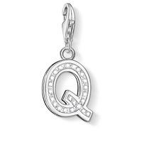 thomas sabo silver cubic zirconia letter q charm 0239 051 14