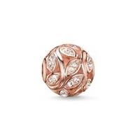 Thomas Sabo Rose Gold Plated Cubic Zirconia Leaves Bead K0080-416-14