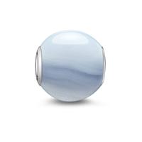 Thomas Sabo Silver Blue Chalcedony Bead K0072-591-1