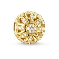 thomas sabo gold plated white cz sunshine bead k0031 414 14