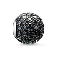 thomas sabo silver black cz pave bead k0029 051 11