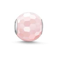 thomas sabo silver faceted rose quartz bead k0005 034 9