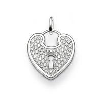 thomas sabo silver white cz padlock pendant pe455 051 14