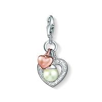 Thomas Sabo Cubic Zirconia Freshwater Pearl Heart Charm 0937-426-14