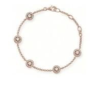 Thomas Sabo Rose Gold Plated Cubic Zirconia Multi Cluster Bracelet A1231-416-14
