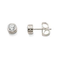 thomas sabo silver cz logo stud earrings h1670 051 14