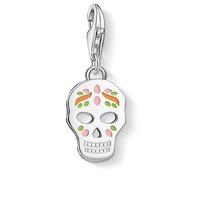 Thomas Sabo Silver Multi-Coloured Mexican Skull Charm 1436-007-21