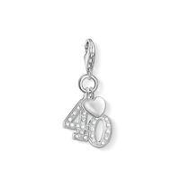 Thomas Sabo Silver Pave 40 Charm 1239-051-14 40