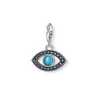 Thomas Sabo Silver Synthetic Turquoise Turkish Eye Charm 1053-405-17