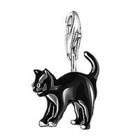 Thomas Sabo Black Enamel Cat Charm 0701-007-11