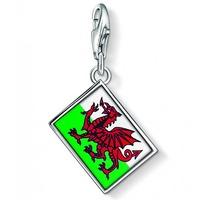 Thomas Sabo Silver Enamel Wales Flag Charm 1083-007-6