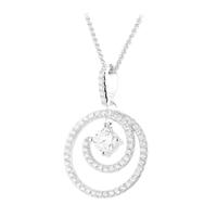 The Real Effect Silver Cubic Zirconia Swirl Pendant RE26064