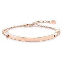 Thomas Sabo Ladies Rose Gold Plated Infinity Heart Love Bridge Bracelet LBA0100-415-12-L19V
