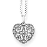 Thomas Sabo Silver Cubic Zirconia Filigree Heart Pendant KE1557-051-14-L45V