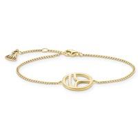 thomas sabo gold plated scarab symbol bracelet a1527 414 11 l19 5v