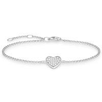 Thomas Sabo Silver Cubic Zirconia Pave Heart Bracelet A1548-051-14-L19, 5V