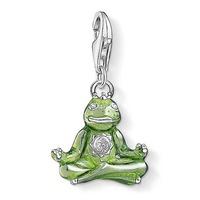 Thomas Sabo Silver Green Enamel Frog Charm 1302-041-6