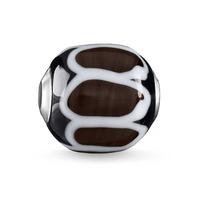 thomas sabo karma brown black white glass bead k0250 017 2