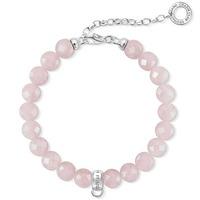 Thomas Sabo Pink Rose Quartz Charm Club Bracelet X0227-034-9-L18-5V