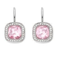 Thomas Sabo Silver Pink Cubic Zirconia Dropper Earrings H1830-050-9