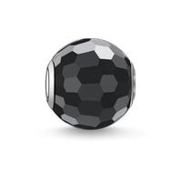 Thomas Sabo Silver Faceted Black Obsidian K0003-023-11