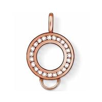 thomas sabo rose gold plated white cz charm carrier x0183 416 14