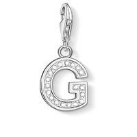 Thomas Sabo Silver Cubic Zirconia Letter G Charm 0229-051-14