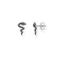 Thomas Sabo Silver Black Cubic Zirconia Snake Stud Earrings H1891-643-11