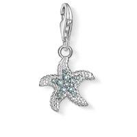 Thomas Sabo Silver Blue Cubic Zirconia Starfish Charm 1344-638-31