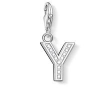 Thomas Sabo Silver Cubic Zirconia Letter Y Charm 0247-051-14