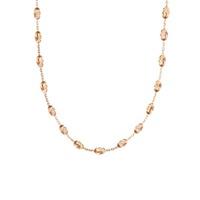 The Real Effect Ladies Rose Gold Plated 20 Inch Faceted Bead Necklace RE 20RSE