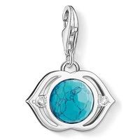 Thomas Sabo Silver Turquoise Lotus Charm 1328-060-17