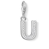 Thomas Sabo Silver Cubic Zirconia Letter U Charm 0243-051-14