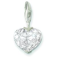 Thomas Sabo Silver Cubic Zirconia Heart Charm 0008-051-14