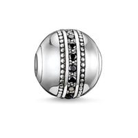 Thomas Sabo Silver Black Cubic Zirconia Stripe K0058-051-11