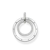 Thomas Sabo Silver CZ 2 x Open Circle Pendant PE656-415-12