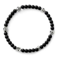 thomas sabo skull obsidian beads bracelet a1097 023 11 l