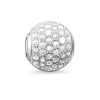 thomas sabo silver white cz pave bead k0024 051 14