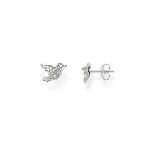 thomas sabo silver pave bird stud earrings h1866 051 14