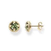 Thomas Sabo Gold Plated Green Spinel Stud Earrings H1826-632-6