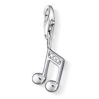 Thomas Sabo Silver Clear CZ Music Note Charm 0798-051-14