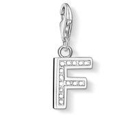 Thomas Sabo Silver Cubic Zirconia Letter F Charm 0228-051-14