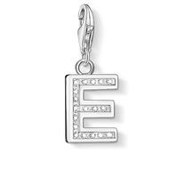 Thomas Sabo Silver Cubic Zirconia Letter E Charm 0227-051-14