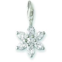 Thomas Sabo Silver CZ Flower Charm